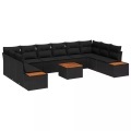 VidaXL - Garten-sofa poly-rattan, One Size, Schwarz