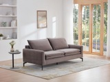 Vente-unique, Sofa 3-Sitzer - Samt - Taupe - ISENA Sofa 3-Sitzer - Samt - Taupe - ISENA