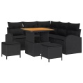 VidaXL - Garten-sofa poly-rattan, One Size, Schwarz