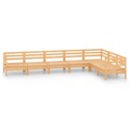 vidaXL 7-tlg. Garten-Lounge-Set Massivholz Kiefer