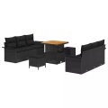 VidaXL - Garten-sofa poly-rattan, One Size, Schwarz