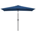 Sonnenschirm mit Metall-Mast 300x200 cm Azurblau
