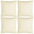 vidaXL Sofakissen 4 Stk. Cremeweiß 50x50 cm Stoff