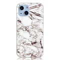 iPhone 14 Plus - Silikon Gummi Case White Marble