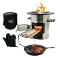 Arebos, Raketenofen Inkl. Grillpfanne Dutch Oven Bbq Rocket Stove Camping-ofen Unisex ONE SIZE
