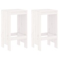 vidaXL Barhocker 2 Stk. Weiß 40x36x75 cm Massivholz Kiefer