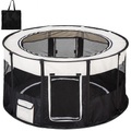 Welpenlaufstall Carola Aus Polyester Mit Tragetasche Unisex Schwarz ONE SIZE