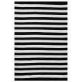 Beliani Outdoor Teppich schwarz-weiss 140 x 200 cm TAVAS