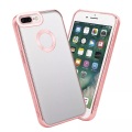 Hülle für Apple iPhone 7 PLUS 7S PLUS 8 PLUS mit Chrome Applikation
