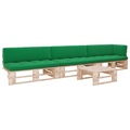vidaXL, vidaXL 4-tlg. Paletten-Lounge-Set mit Kissen Kiefernholz Imprägniert