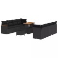 VidaXL - Outdoor-sofa poly-rattan, One Size, Schwarz