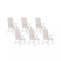 Set mit 6 Stühlen aus Aluminium Industriell CATANIA Set mit 6 Stühlen aus Aluminium Industriell CATANIA