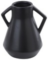 Beliani Blumenvase Keramik schwarz 30 cm FERMI Vase