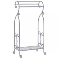 Beliani, Beliani Handtuchständer Antik Optik grau 49 x 91 cm freistehend 3 Arme LINARES