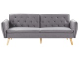 Beliani, Schlafcouch aus Samtstoff Modern BARDU Schlafcouch aus Samtstoff Modern BARDU