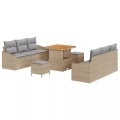 VidaXL - Garten-sofa poly-rattan, One Size, Beige