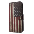Cover-Discount, iPhone Xs / X - Leder Hülle Etui Vintage USA Amerika Flagge