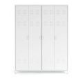 Kleiderschrank 4 Türen aus Metall, Hiba