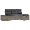 VidaXL - Outdoor-sofa poly-rattan, One Size, Grau