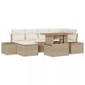 VidaXL - Garten-sofa-set poly-rattan, One Size, Beige