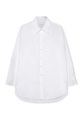 Longbluse Uni Langarm Kragen Damen Weiss 38