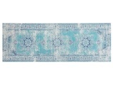 Beliani Teppich blau 60 x 180 cm Kurzflor ALMUS