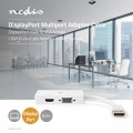 Displayport-Adapter | DisplayPort-Stecker | DVI-D 24+1-Pin-Buchse / HDMI?-Buchse / VGA-Buchse 15p | 4K@60Hz | Vergoldet | Schaltbar | 0,20m | Rund | ABS | ABS | Weiß | Blisterverpackung.