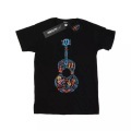 Coco Guitar Pattern Tshirt Damen Schwarz XL