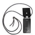Handy Kette für Samsung Galaxy J3 2016 Silikon mit Silbernen Ringen