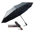 Alopini - Regenschirm großer sturmsicherer 2-Personen-Reiseschirm winddichter Taschenschirm öffnen-schließen Automatikschirm, One Size, Schwarz