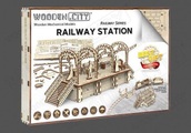 Ewa Puzzle - Bahnstation - 3D Holz Modellbausatz