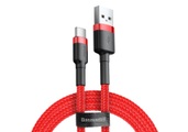 Acer,Amazon,Apple,Asus,Blackberry,CAT,Emporia,Google,HP,HTC,Huawei,Lenovo,LG,Microsoft,Motorola,Nokia,OnePlus,Oppo,Samsung,Sony,Wiko,Xiaomi, Baseus - (2m / 2A) USB C auf USB 480Mbps Schnellladekabel Datenkabel - Rot