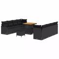 VidaXL - Garten-sofa poly-rattan, One Size, Schwarz