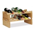B2X, Stapelbares Weinregal aus Bambus, Esszimmer, One Size