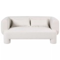 Beliani - 3 Sitzer Sofa aus Stoff Retro HOGBO, One Size, Weiss Bunt