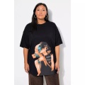 Studio Untold - T-Shirt, Oversized, Rücken-Fotoprint, für Damen, Schwarz, Größe 42/44