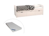 Vente-unique, Bett mit2 Schubladen 1 Bettkasten + Matratze LOUANE Bett mit2 Schubladen 1 Bettkasten + Matratze LOUANE