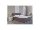 DREAMEA, Boxspringbett mit Topper Stoff SIERO Boxspringbett mit Topper Stoff SIERO