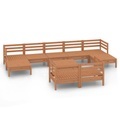vidaXL 10-tlg. Garten-Lounge-Set Honigbraun Massivholz Kiefer
