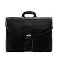 Maxwell Scott Tomacelli - Leder-Aktentasche in Schwarz S