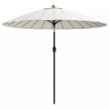 vidaXL Sonnenschirm mit Aluminium-Mast 270 cm Sandweiß