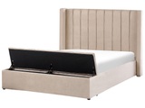 Bett mit Lattenrost aus Samtstoff Modern NOYERS Bett mit Lattenrost aus Samtstoff Modern NOYERS