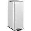 HOMCOM - Mülleimer, One Size, Silber