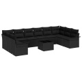VidaXL - Garten-sofa poly-rattan, One Size, Schwarz