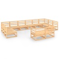 vidaXL 12-tlg. Garten-Lounge-Set Massivholz Kiefer