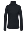 Bleed Damen Ribber Turtleneck Longsleeve (Größe L, Schwarz)