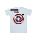 Captain America Drehscheibe Baumwolle Boyfriend Tshirt Damen Weiss S
