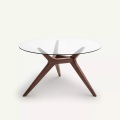 AM.PM, Runder Tisch Maricielo, Glas/Nussbaum, Ø130 cm