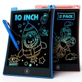 2 Stück Lcd-schreibtafel Kinder Zeichenbrett Bildschirm Umweltfreundliche Bunte Zeichenbrett Magische Tafel Mit Lanyard, Pädagogisches Spielzeug Unisex Blau