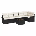 VidaXL - Garten-sofa poly-rattan, One Size, Schwarz